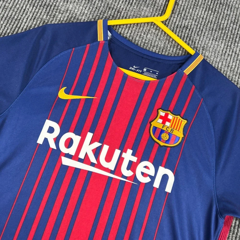 FC Barcelona Messi Jersey Shirt Mens Nike Medium Blue Short Sleeve Dri Fit